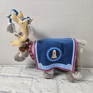 Disney Frozen Plush Sven Reindeer Antler Bells Collar Arendelle Bell Blanket